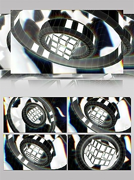 影視3D空心魔方動(dòng)態(tài)視頻素材