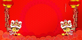 紅色新春背景素材