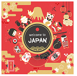 卡通特色日本風情特色靜物