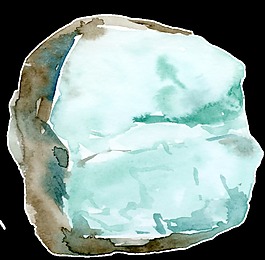 藍(lán)色石頭卡通透明素材