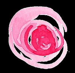 粉色旋風(fēng)花卡通透明素材