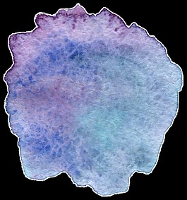 紫色潑墨卡通透明素材