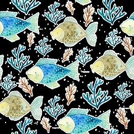 魚類卡通透明素材