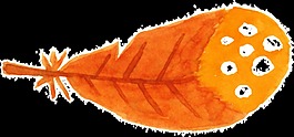 斑點紅葉卡通透明素材