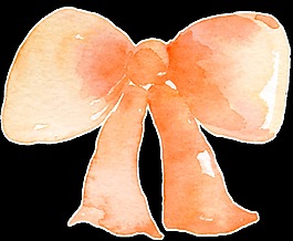 粉嫩領結卡通透明素材