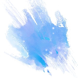 藍(lán)色水墨卡通透明素材