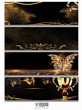 金色星空背景banner背景金沙