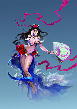 古典动漫人物插画