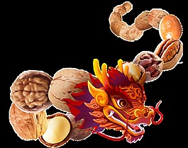 松果降龍卡通透明素材