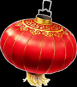 喜慶燈籠卡通透明素材