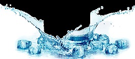 蕩漾泉水卡通透明素材
