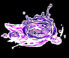 紫色水波透明素材