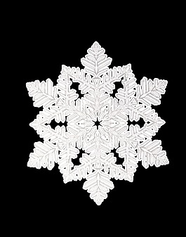 白色雪花透明素材