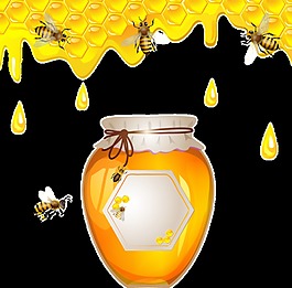 蜂蜜透明素材