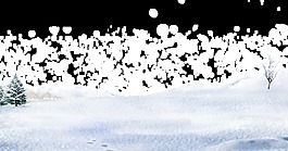 冬季下雪雪景透明素材