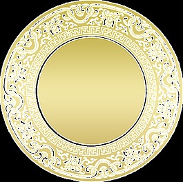 金色圓盤透明素材