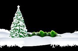 冬季雪景透明素材