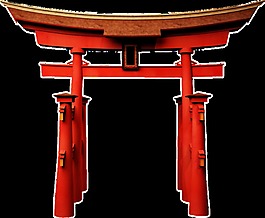 紅木建筑透明素材