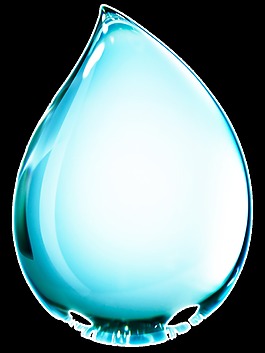 藍(lán)色水滴卡通透明素材