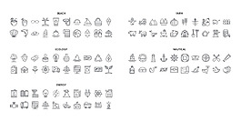 多款自然線條圖標(biāo)icon