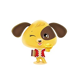 手繪小狗春節(jié)元素