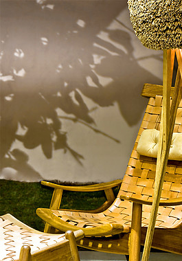 時尚露天陽臺椅子裝修效果圖