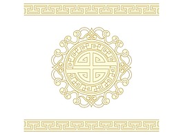 手繪春節(jié)花紋元素