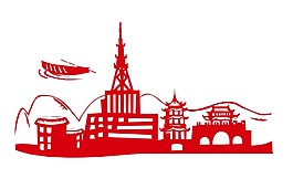 手繪線條城市元素