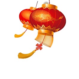 手繪春節(jié)燈籠元素