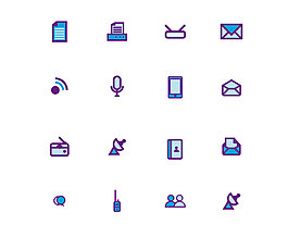 藍色聯系方式ui圖標icon