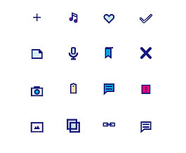 藍色日常ui小圖標icon