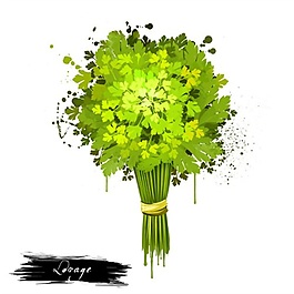 水彩手繪美麗花束psd源文件