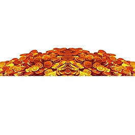 黃色金山png元素