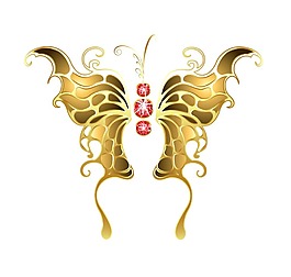 創(chuàng)意金色蝴蝶png元素