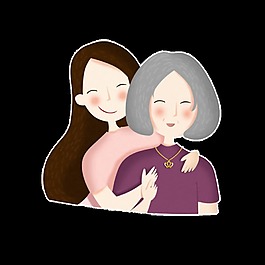 母子親情裝飾素材
