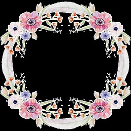 雪白花環(huán)裝飾素材
