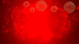 红色新年喜庆烟花背景素材
