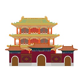 手繪建筑元素