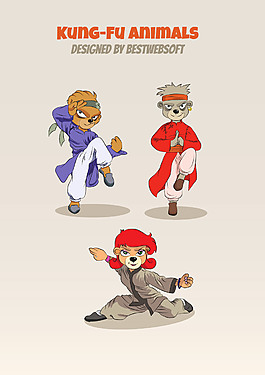 功夫卡通人物圖標icon