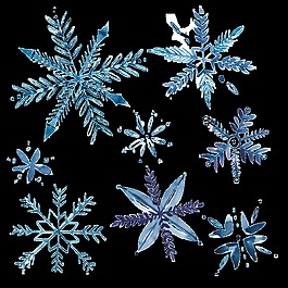 漂亮的雪花掛件png透明素材