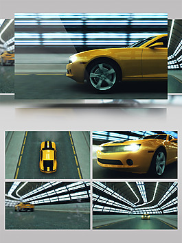 汽車行駛Logo展示AE模板