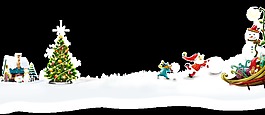 雪地雪橇圣诞节素材