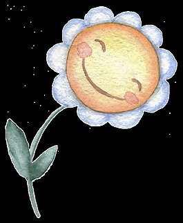 豌豆太陽花透明裝飾素材