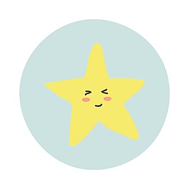 金色海星矢量素材
