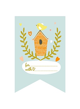 字母小屋矢量素材