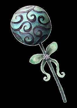 迷幻棒棒糖透明裝飾素材