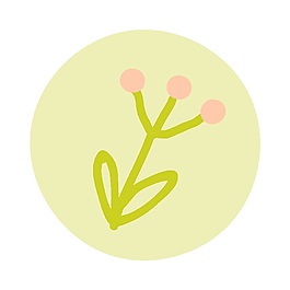 綠色桃花矢量素材