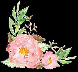 溫馨花蕊透明裝飾素材