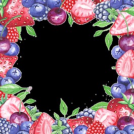 水果花邊裝飾png透明素材