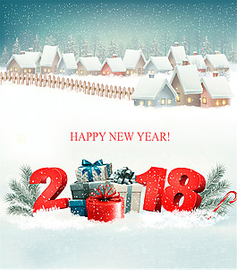 2018年圣誕禮物懷舊背景圖